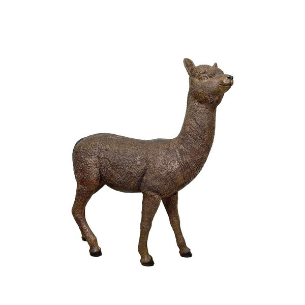 life size alpaca bronze sculpture lama garden high end statue large